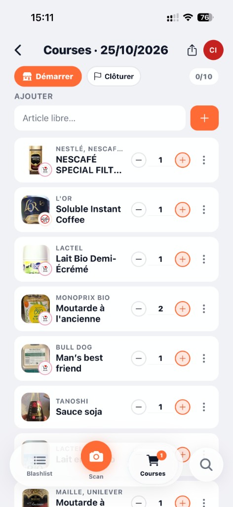 Courses détail